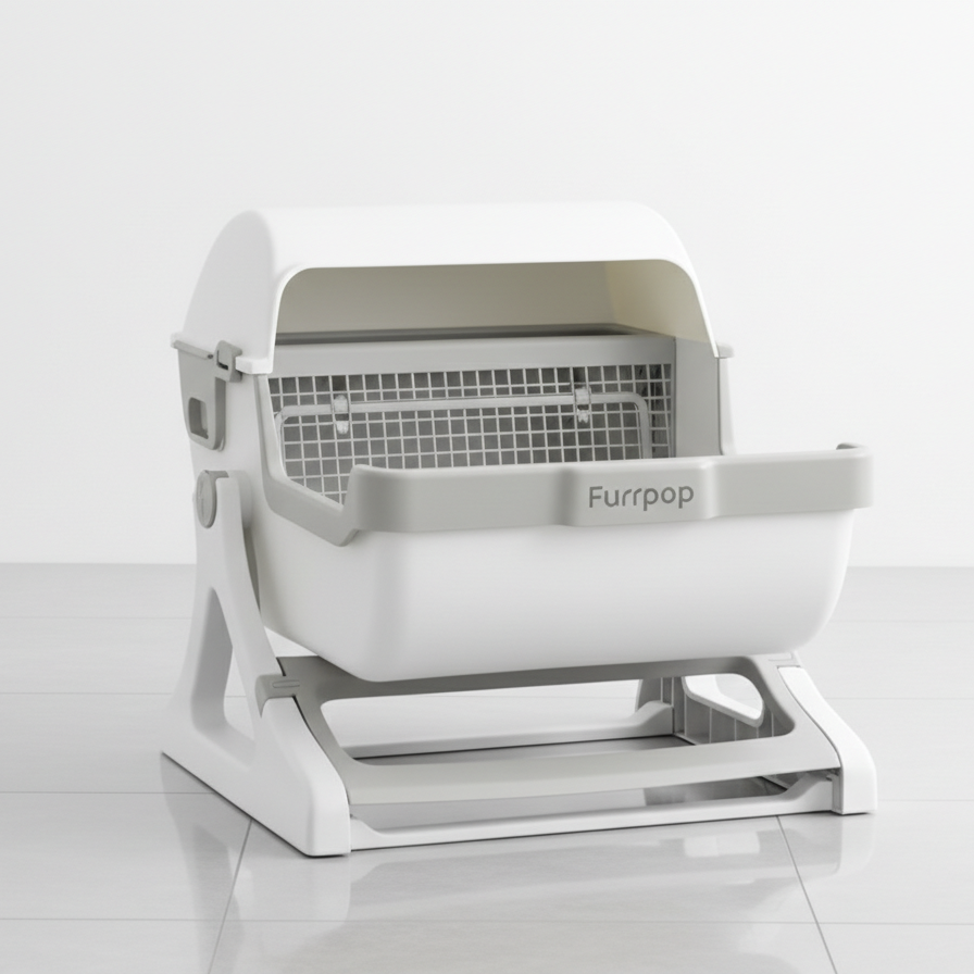FurrPop Semi-Automatic Cat Litter Box