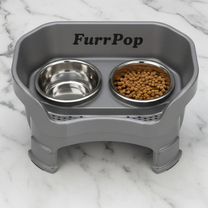 FurrPop CleanRise Elevated Dog Feeding Station