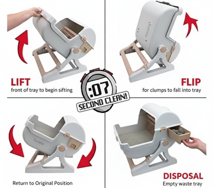 FurrPop Semi-Automatic Cat Litter Box