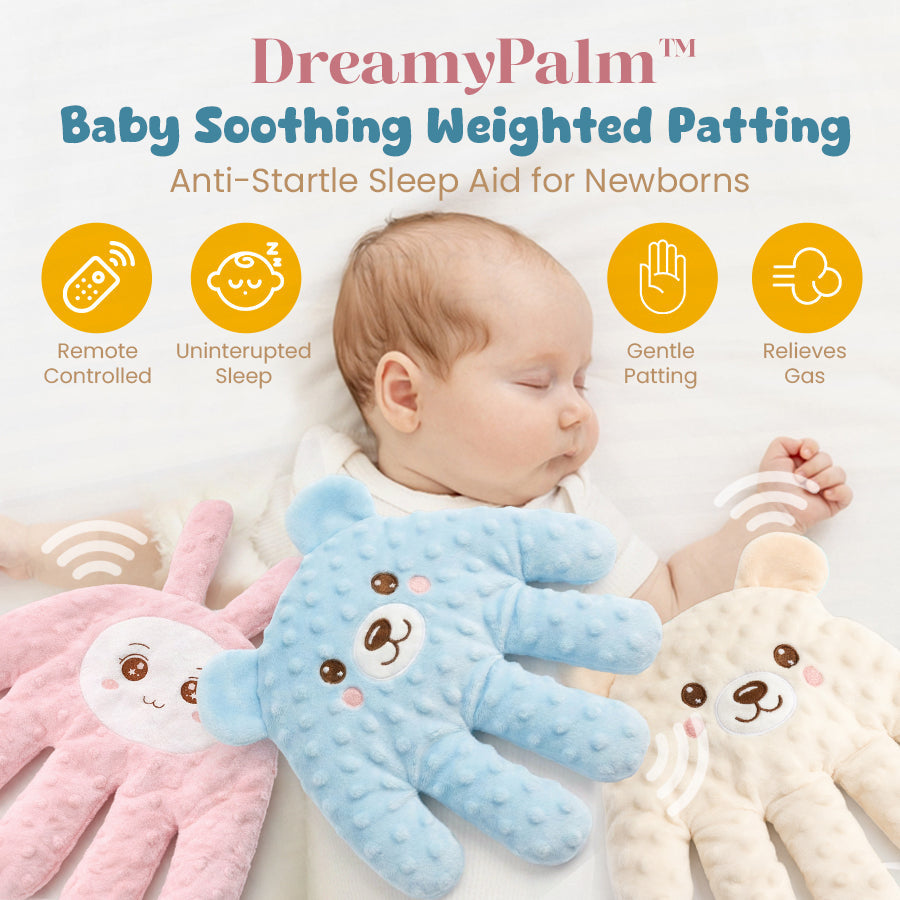 DreamyPalm™ - Baby Soothing Weighted Patting | Anti-Startle Sleep Aid for Newborns