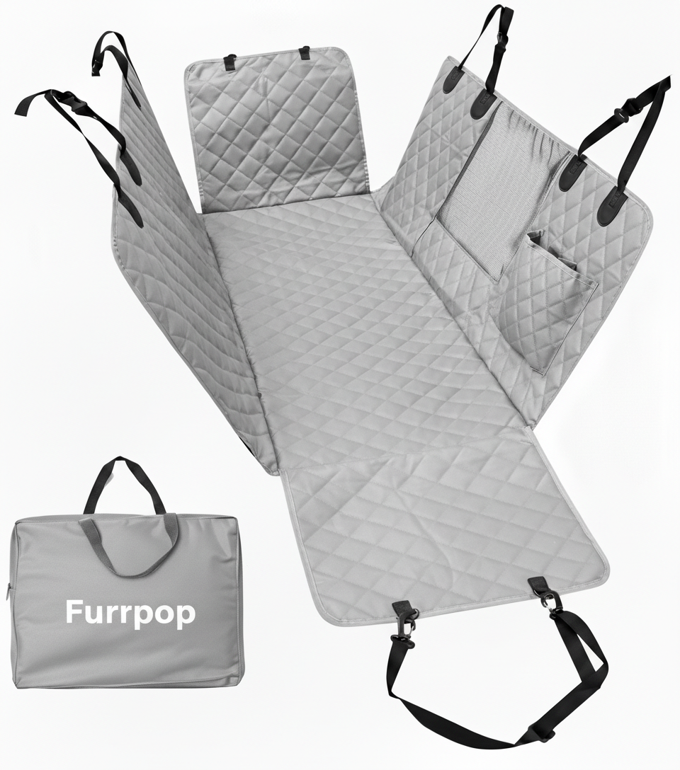 FurrPop EcoShield Mesh Window Back Seat Pet Cover