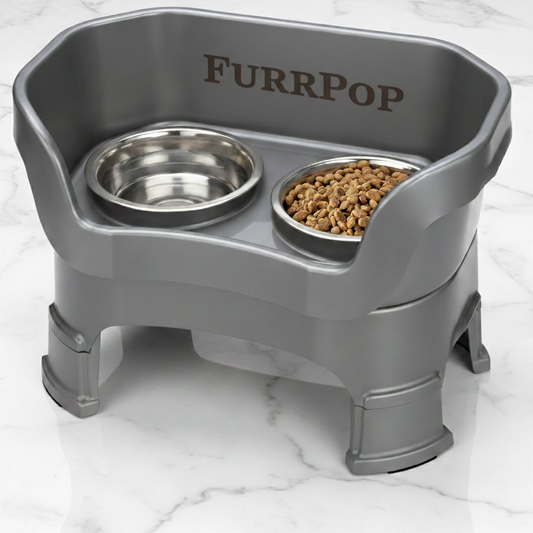 FurrPop CleanRise Elevated Dog Feeding Station
