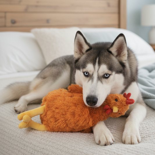 FurrPop Plush Chicken Dog Toy